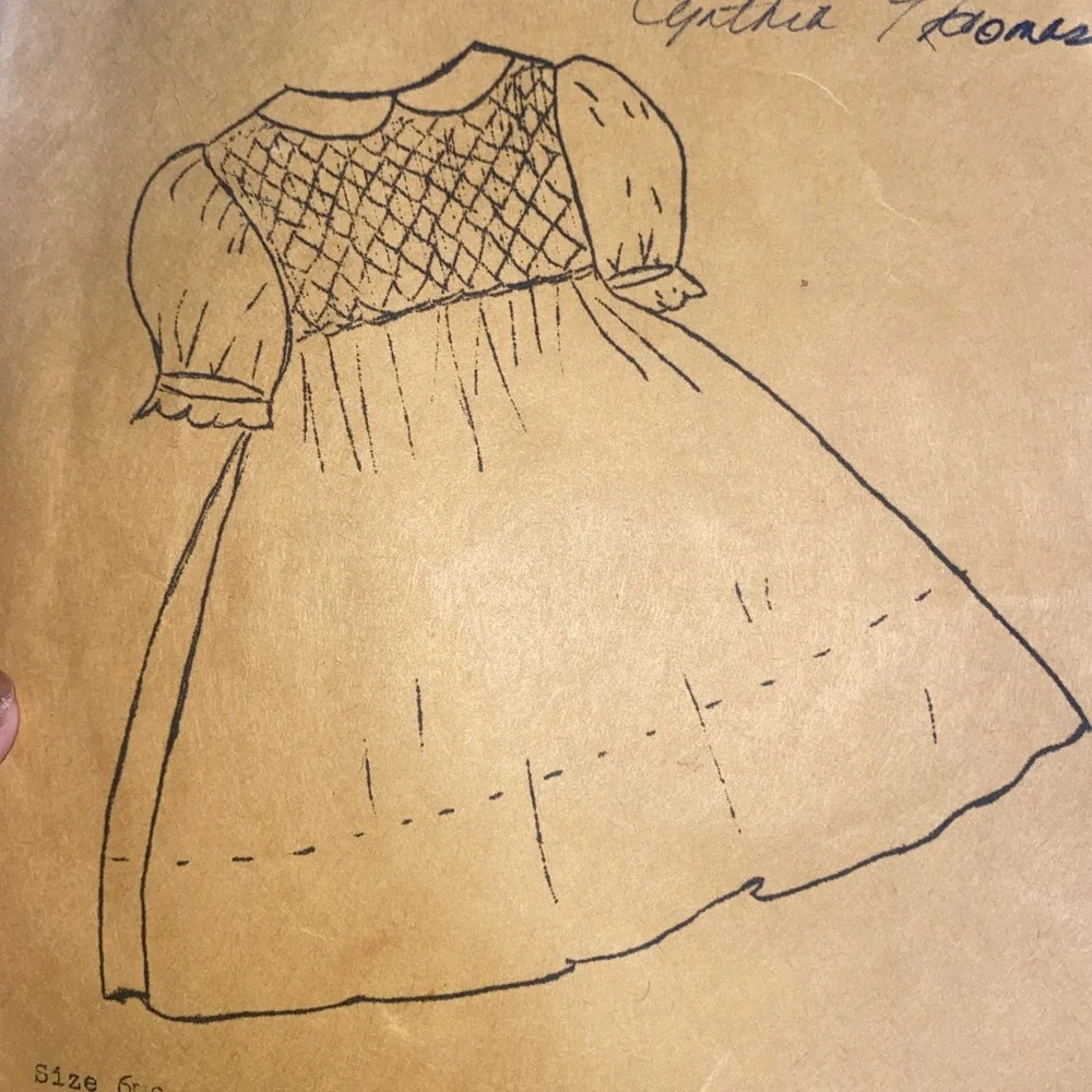 1979 Vintage Smocked Maggie’s Classics 315 Dress Pattern Size 6 Month Cut